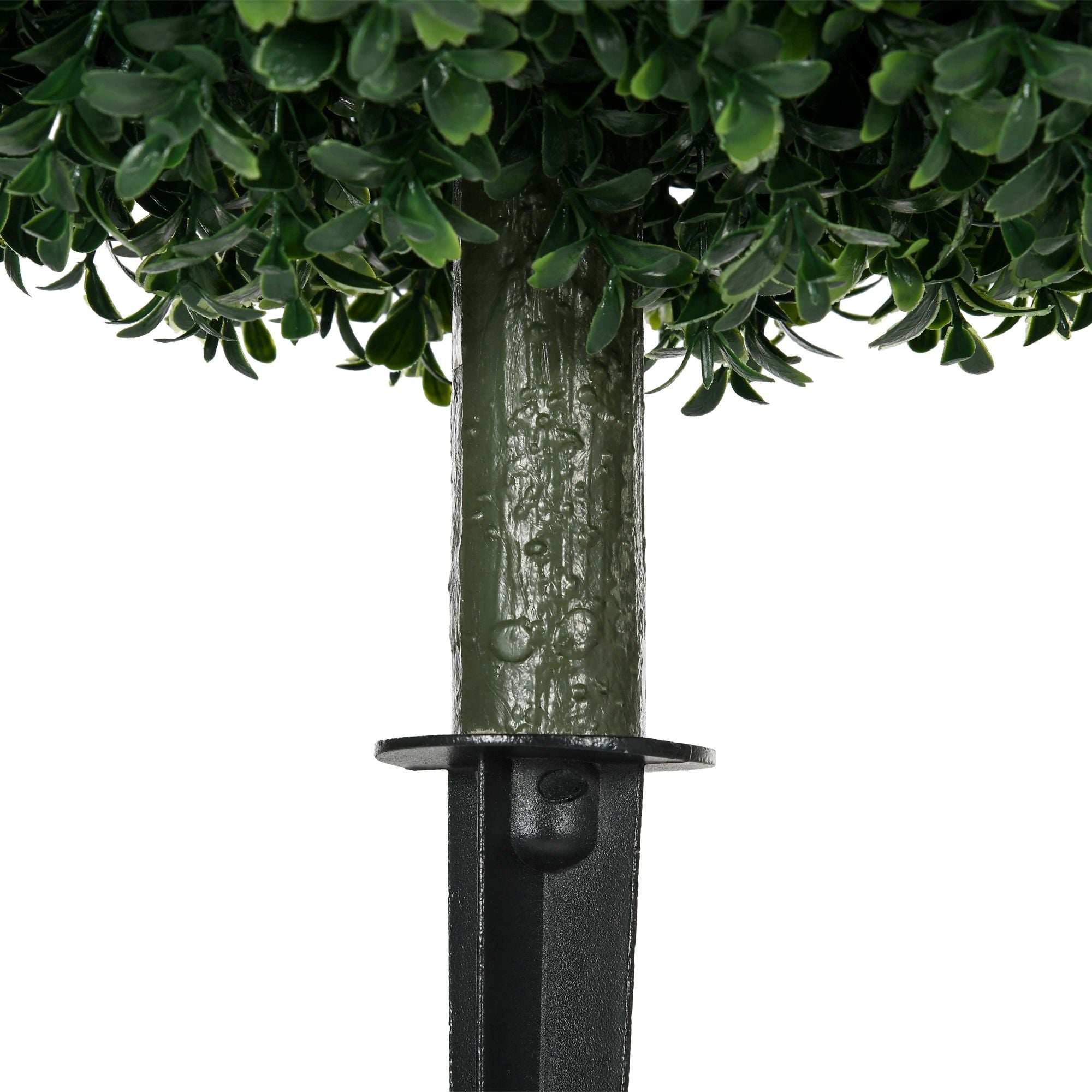 Set of 2 Artificial Boxwood Topiary Trees with Ground Stakes – Realistic & Maintenance-Free