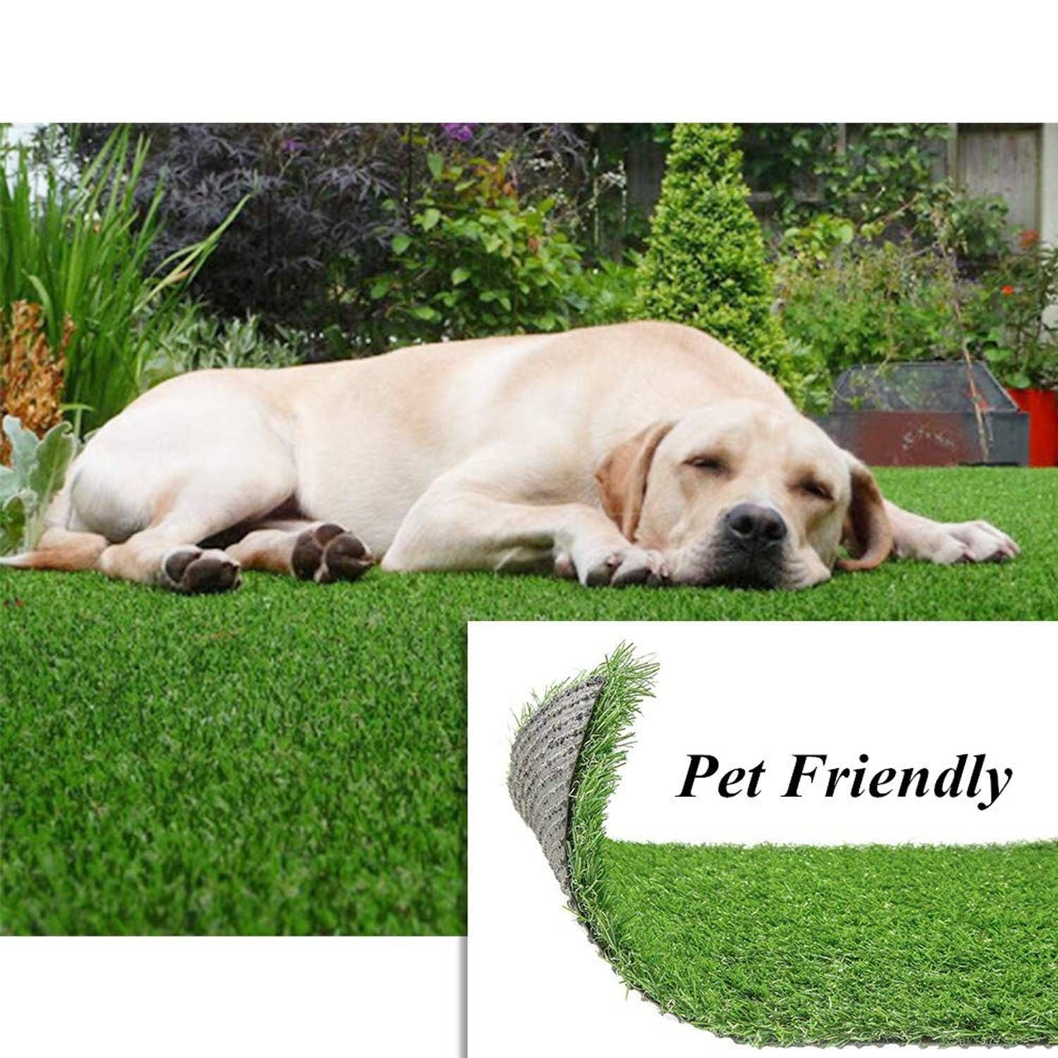 Artificial Grass Turf – 0.8 Fake Grass for Patio, Garden & Yard