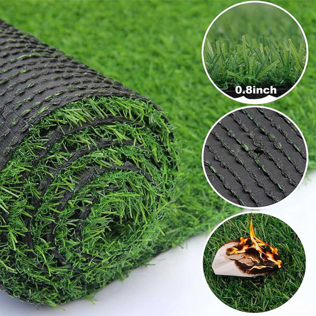 Artificial Grass Turf – 0.8 Fake Grass for Patio, Garden & Yard