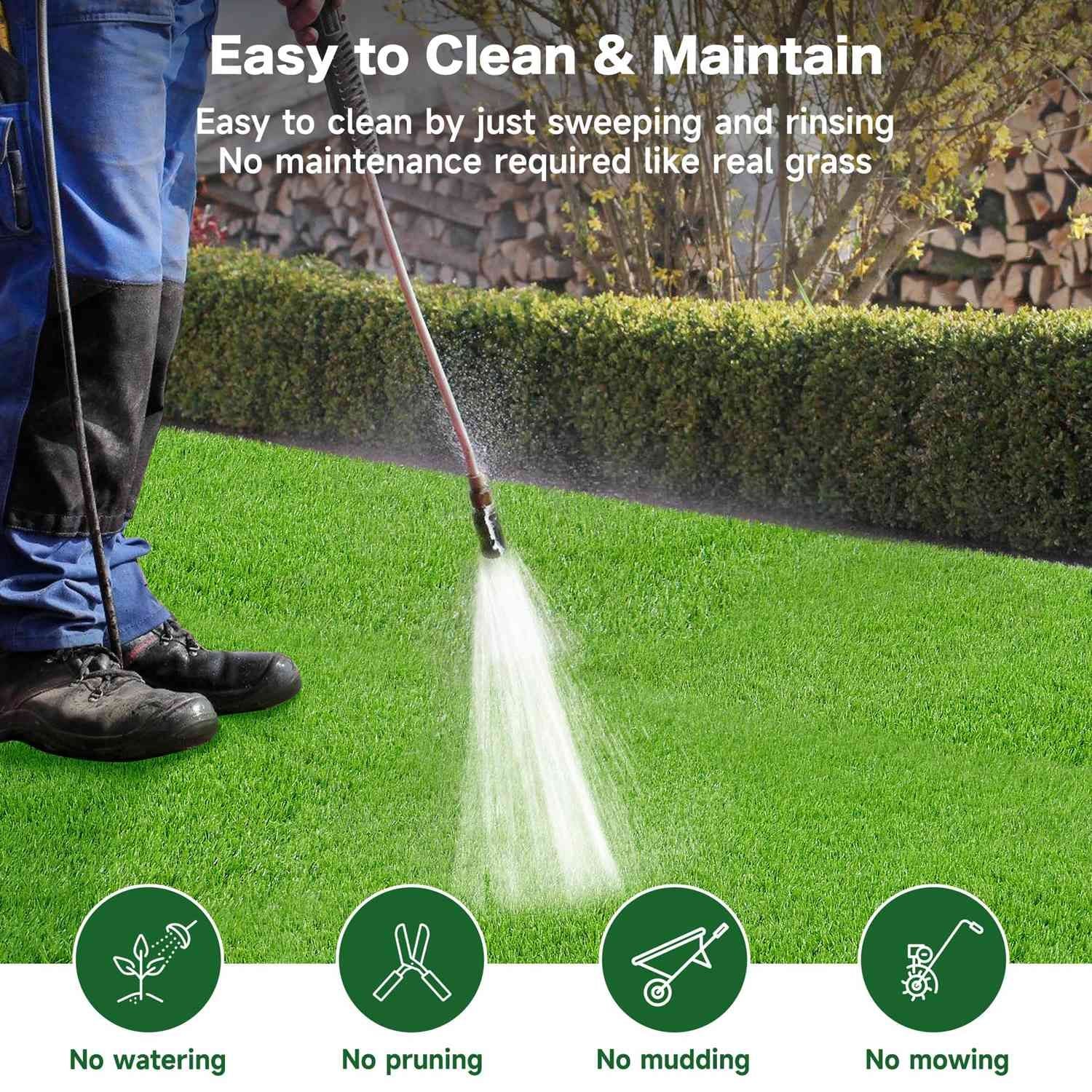 Artificial Grass Turf – 0.8 Fake Grass for Patio, Garden & Yard