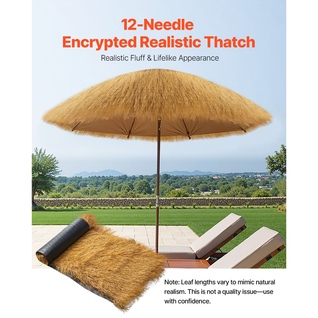 Lifelike Artificial Thatch Roofing Roll for Tropical Decor