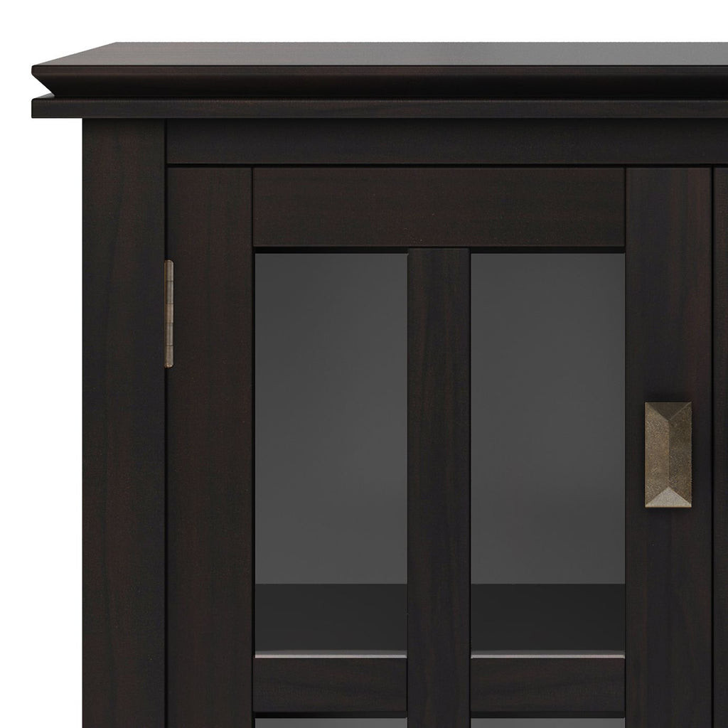 Low Storage Cabinet with Adjustable Shelves – Hickory Brown