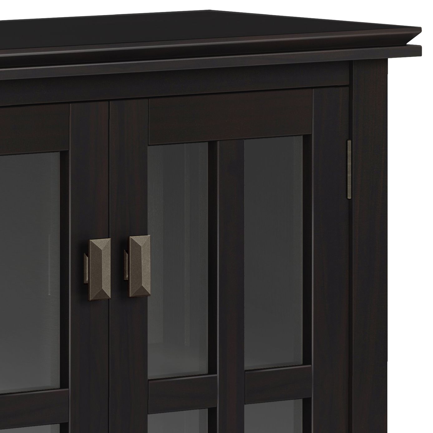 Low Storage Cabinet with Adjustable Shelves – Hickory Brown