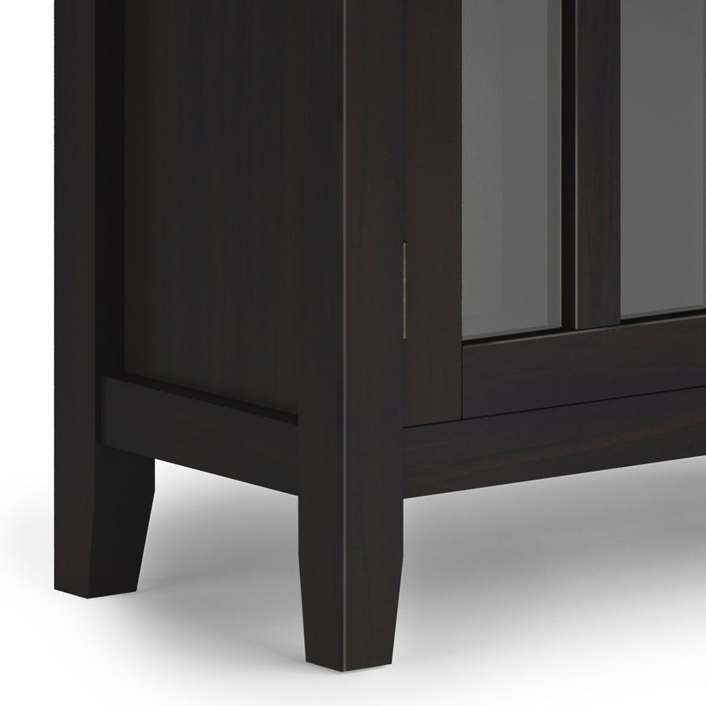 Low Storage Cabinet with Adjustable Shelves – Hickory Brown