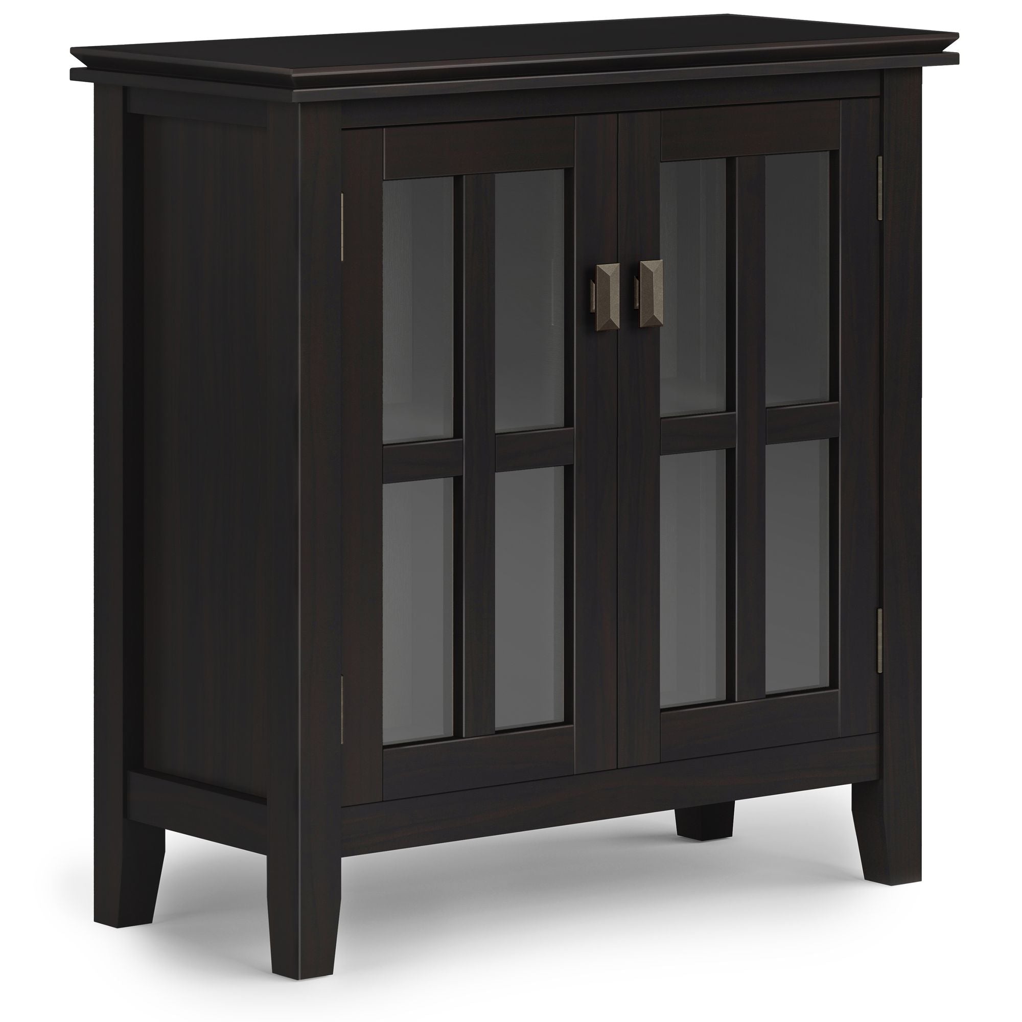 Low Storage Cabinet with Adjustable Shelves – Hickory Brown