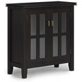 Low Storage Cabinet with Adjustable Shelves – Hickory Brown