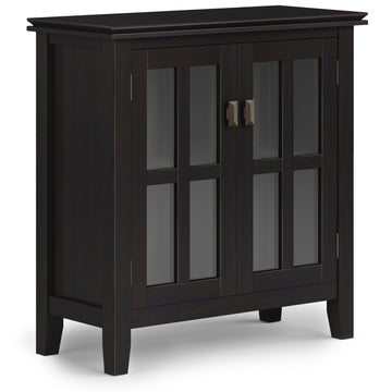 Low Storage Cabinet with Adjustable Shelves – Hickory Brown