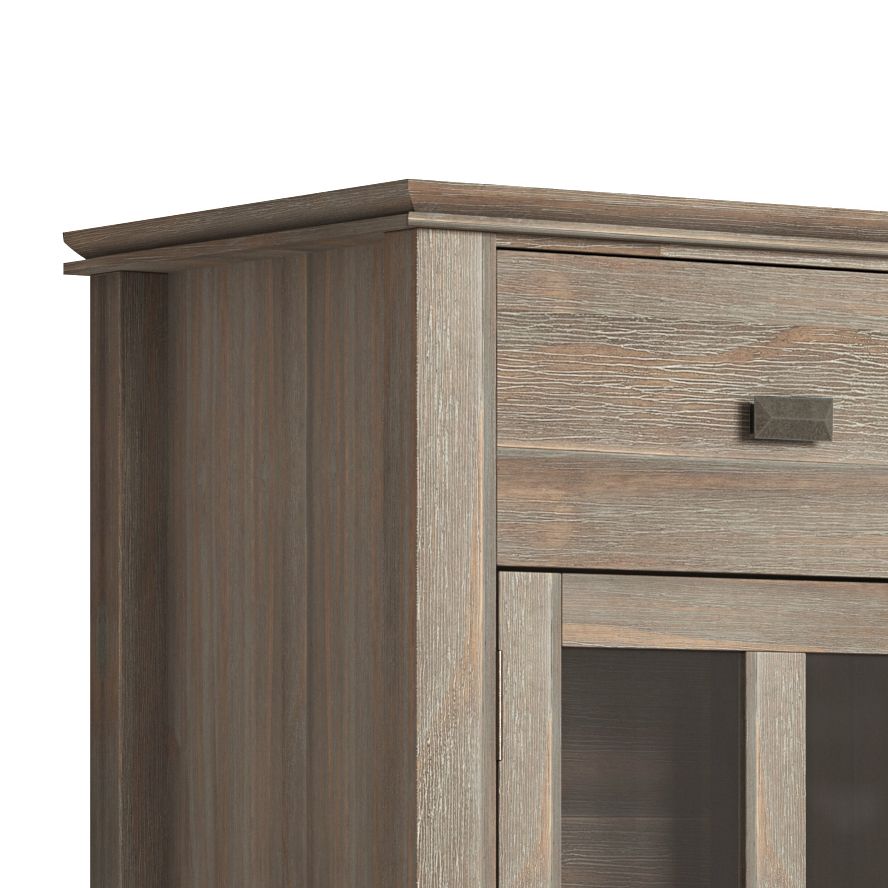 Artisan Solid Wood Sideboard Buffet in Distressed Grey