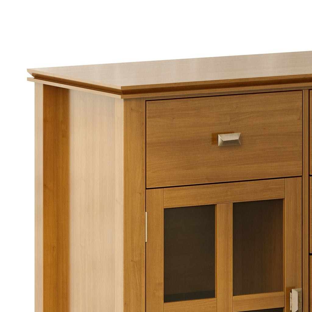 Artisan Solid Wood Sideboard Buffet in Honey Brown