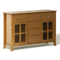 Artisan Solid Wood Sideboard Buffet in Honey Brown