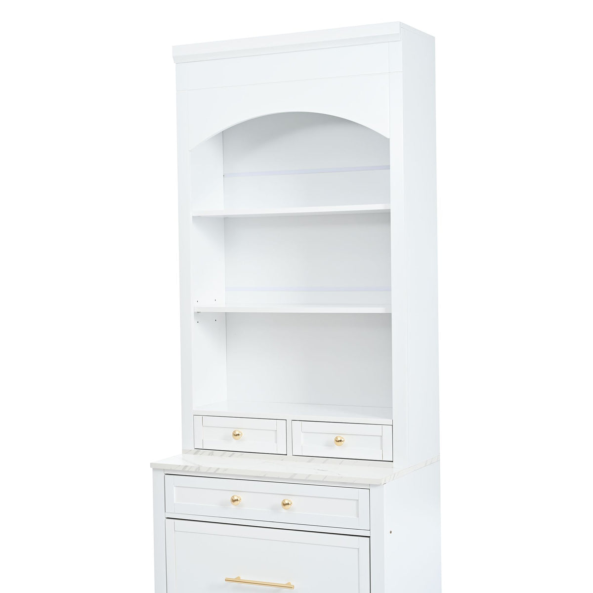TOPMAX Tall Kitchen Pantry Cabinet Set with Drawers