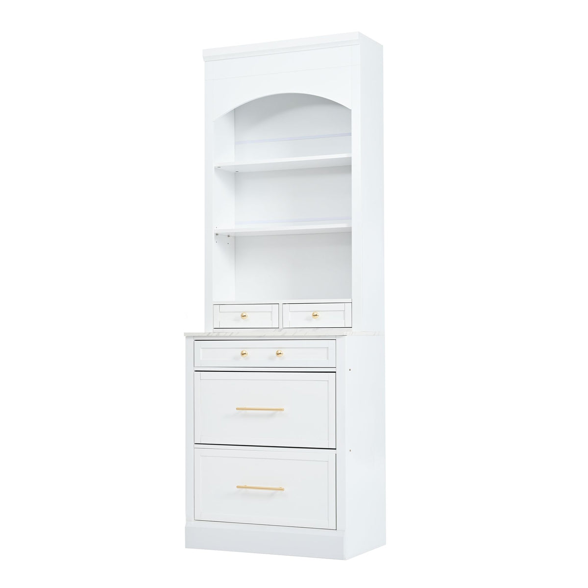 TOPMAX Tall Kitchen Pantry Cabinet Set with Drawers