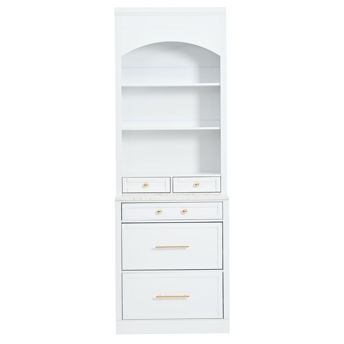 TOPMAX Tall Kitchen Pantry Cabinet Set with Drawers