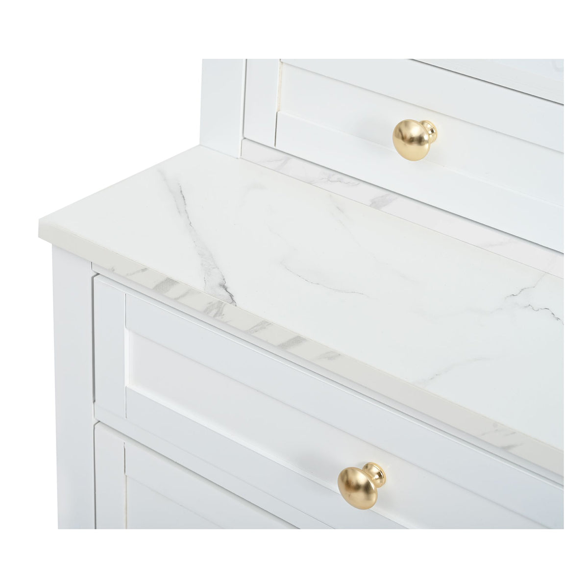 TOPMAX Tall Kitchen Pantry Cabinet Set with Drawers