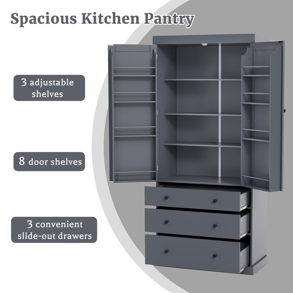 Farmhouse Kitchen Pantry with Flexible Storage