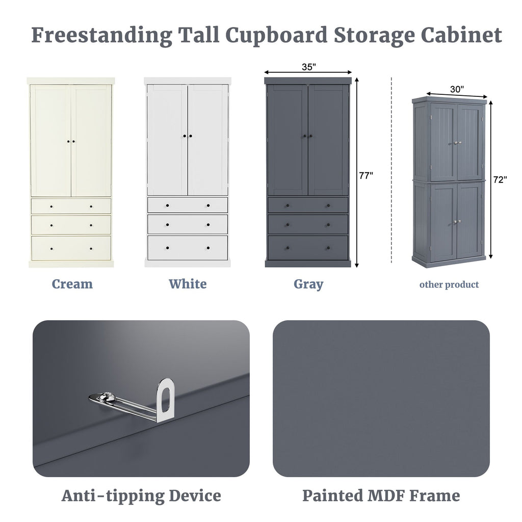Farmhouse Kitchen Pantry with Flexible Storage