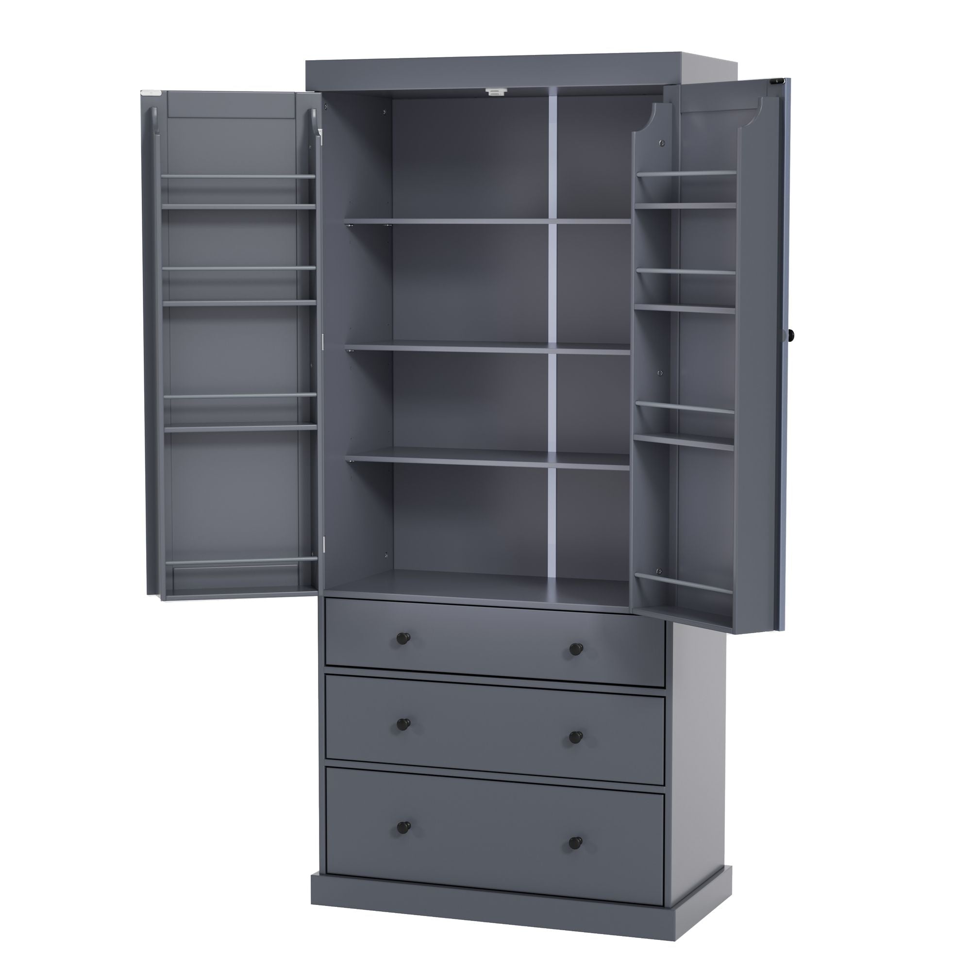Farmhouse Kitchen Pantry with Flexible Storage