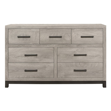 Zephyr Two-Tone Gray Dresser with Modern Bar Pulls