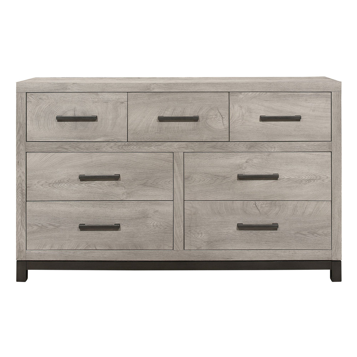 Zephyr Two-Tone Gray Dresser with Modern Bar Pulls