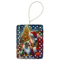 Australian Shepherd and Santa Christmas Ornament