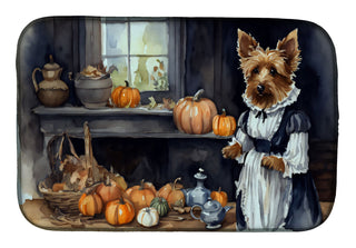 Australian Terrier Pumpkin Dish-Drying Mat