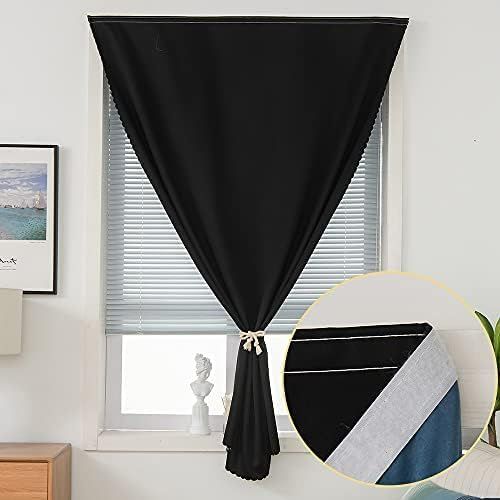 Autohesion No-Drill Blackout Curtains