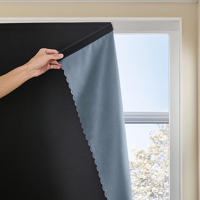 Autohesion No-Drill Blackout Curtains