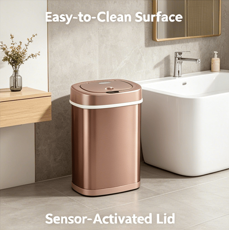 Touch-Free Automatic Sensor Trash Can for Indoor Spaces