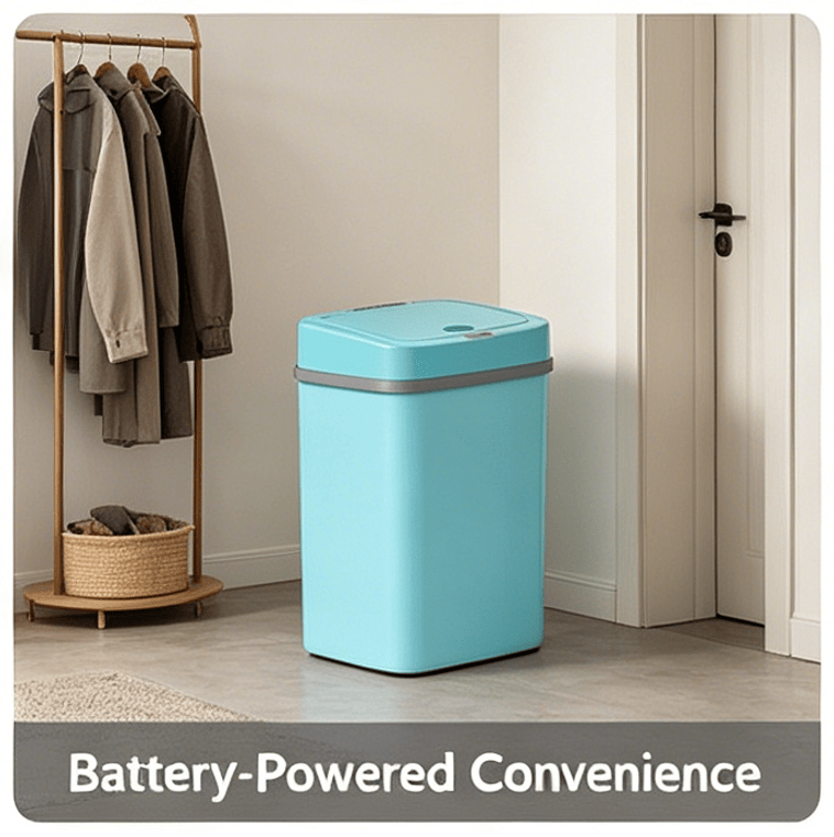 Touchless Automatic Sensor Trash Can - Rectangular Waste Bin with Sealing Ring for Home Office