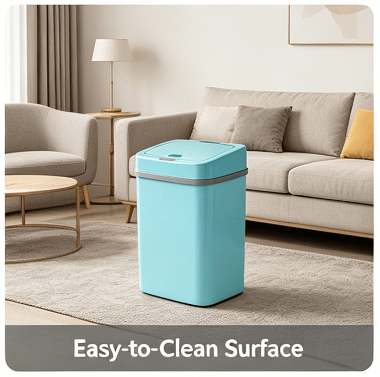 Touchless Automatic Sensor Trash Can - Rectangular Waste Bin with Sealing Ring for Home Office