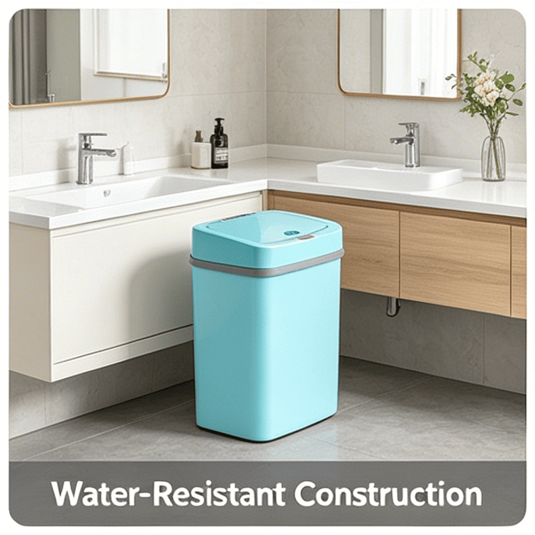 Touchless Automatic Sensor Trash Can - Rectangular Waste Bin with Sealing Ring for Home Office