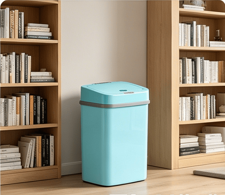 Touchless Automatic Sensor Trash Can - Rectangular Waste Bin with Sealing Ring for Home Office