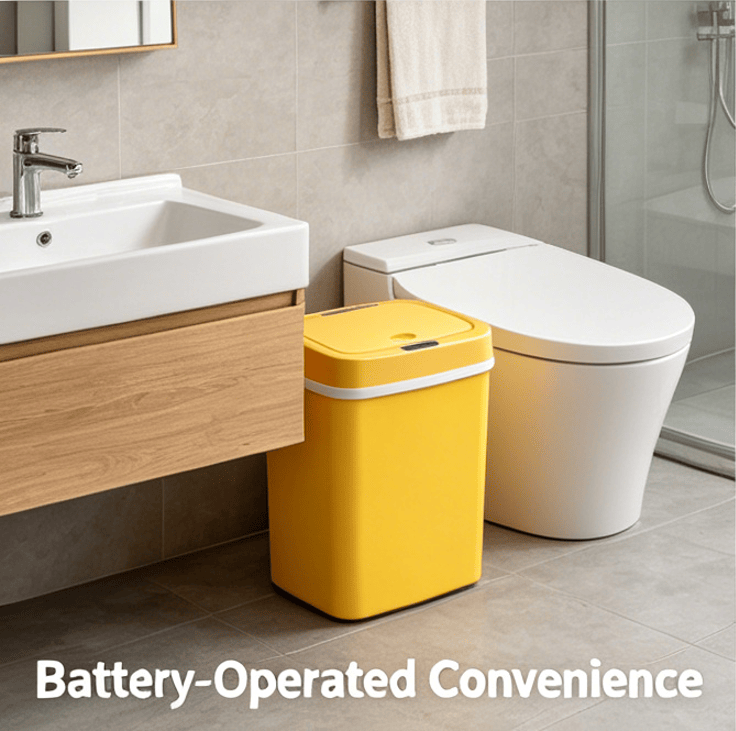 Touchless Automatic Sensor Trash Can - Rectangular Waste Bin with Sealing Ring for Home Office