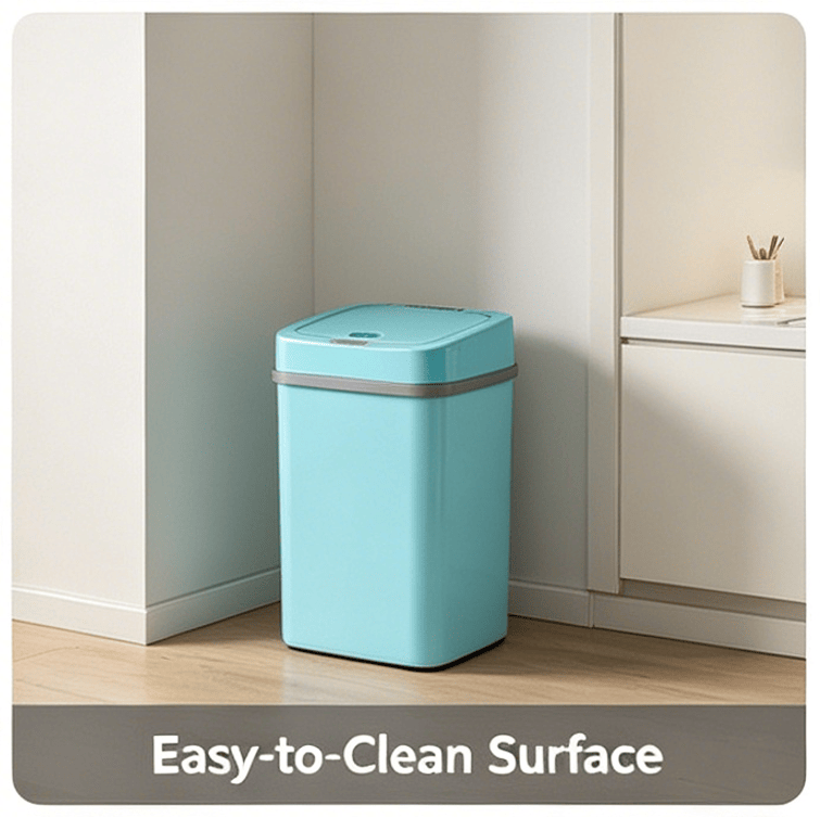 Touchless Automatic Sensor Trash Can - Rectangular Waste Bin with Sealing Ring for Home Office