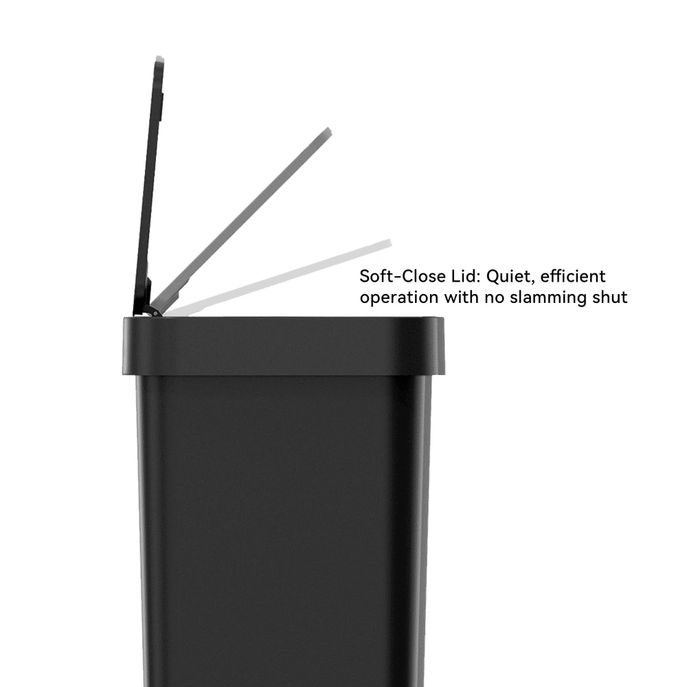 Motion Sensor Trash Can with Soft-Close Lid and Bag Fixer