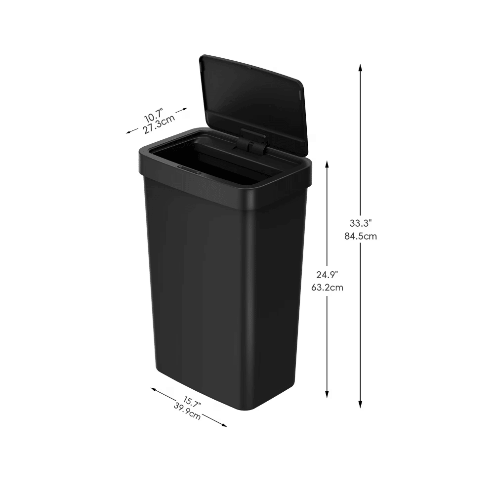 Motion Sensor Trash Can with Soft-Close Lid and Bag Fixer