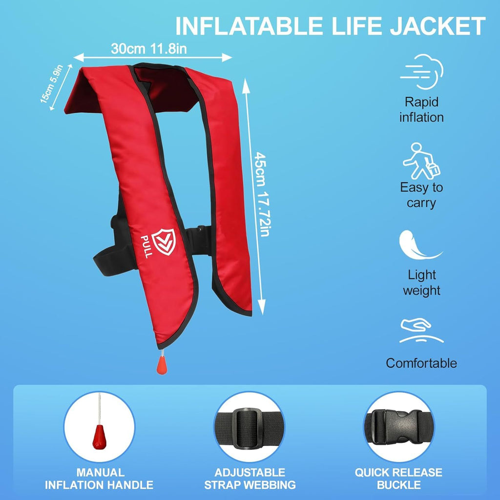 Automatic and Manual Inflatable Adult Life Jacket