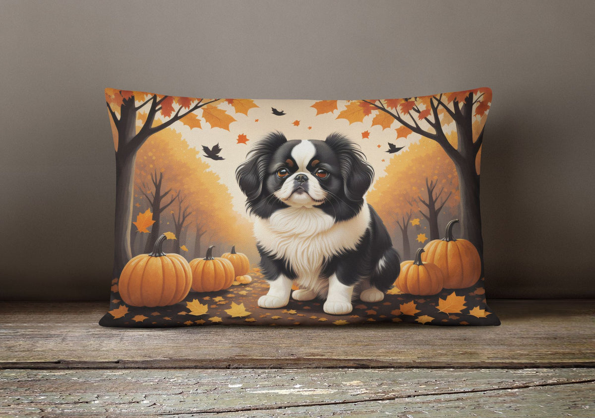 Japanese Chin Autumn Leaves Decorative Pillow