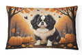 Japanese Chin Autumn Leaves Decorative Pillow