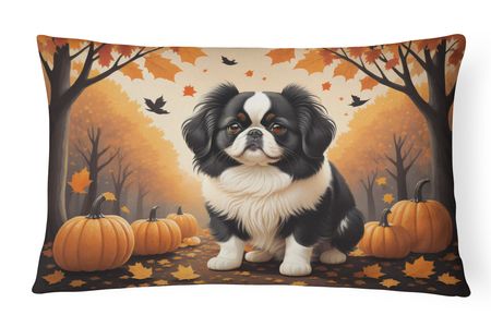 Japanese Chin Autumn Leaves Decorative Pillow