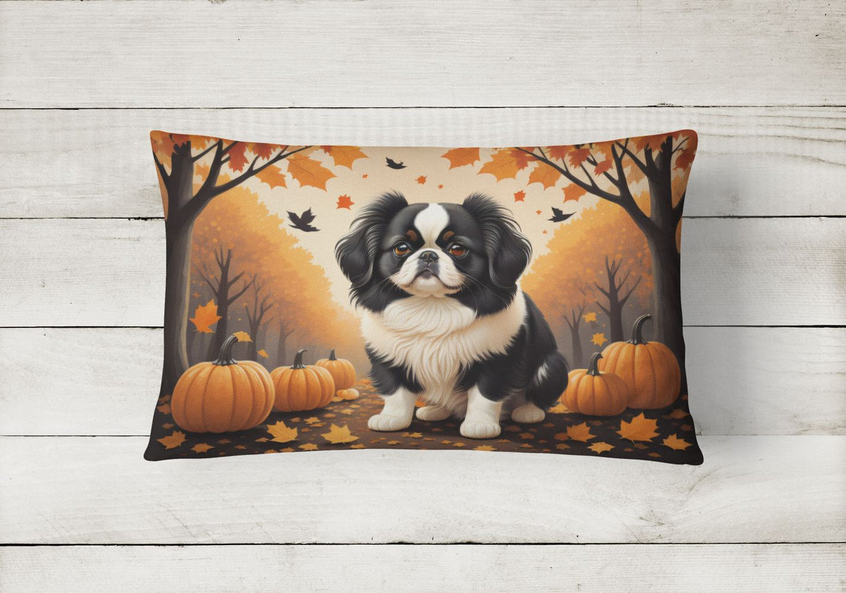Japanese Chin Autumn Leaves Decorative Pillow