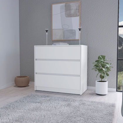 Avra 3 Drawer Dresser, Manufactured Wood Top and Front Chest of Drawers