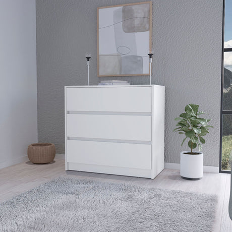 Avra 3 Drawer Dresser, Manufactured Wood Top and Front Chest of Drawers