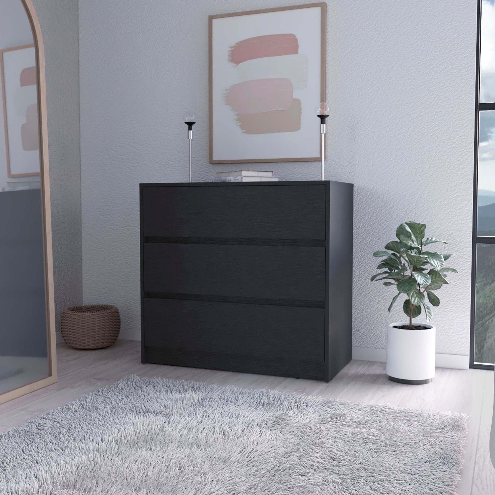 Avra Three-Drawer Dresser with Display Top