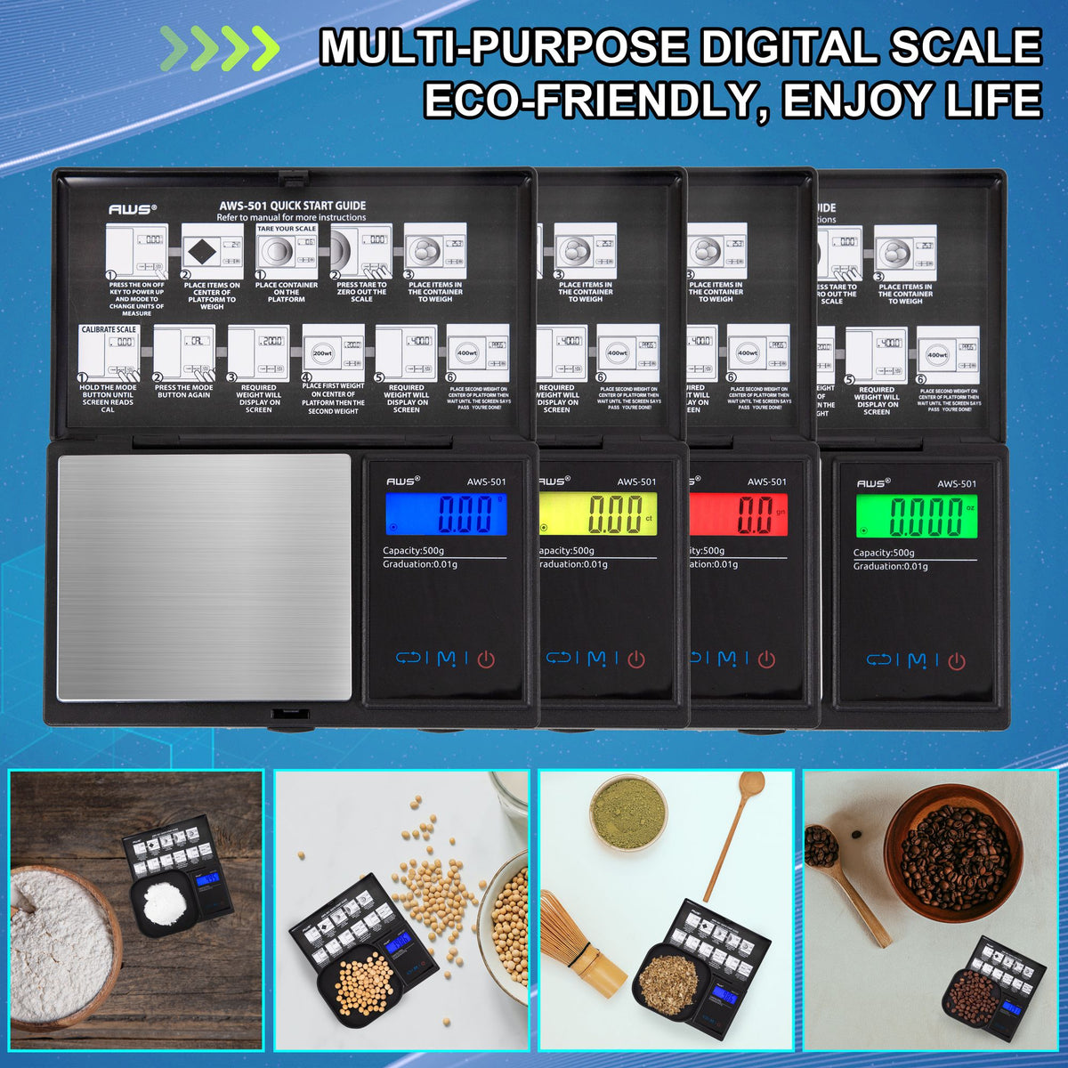 AWS-501 Multifunctional Digital Pocket Scale