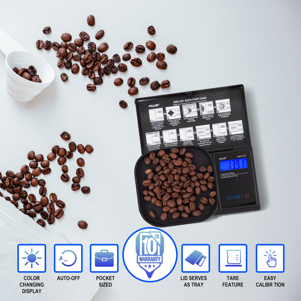 AWS-501 Multifunctional Digital Pocket Scale