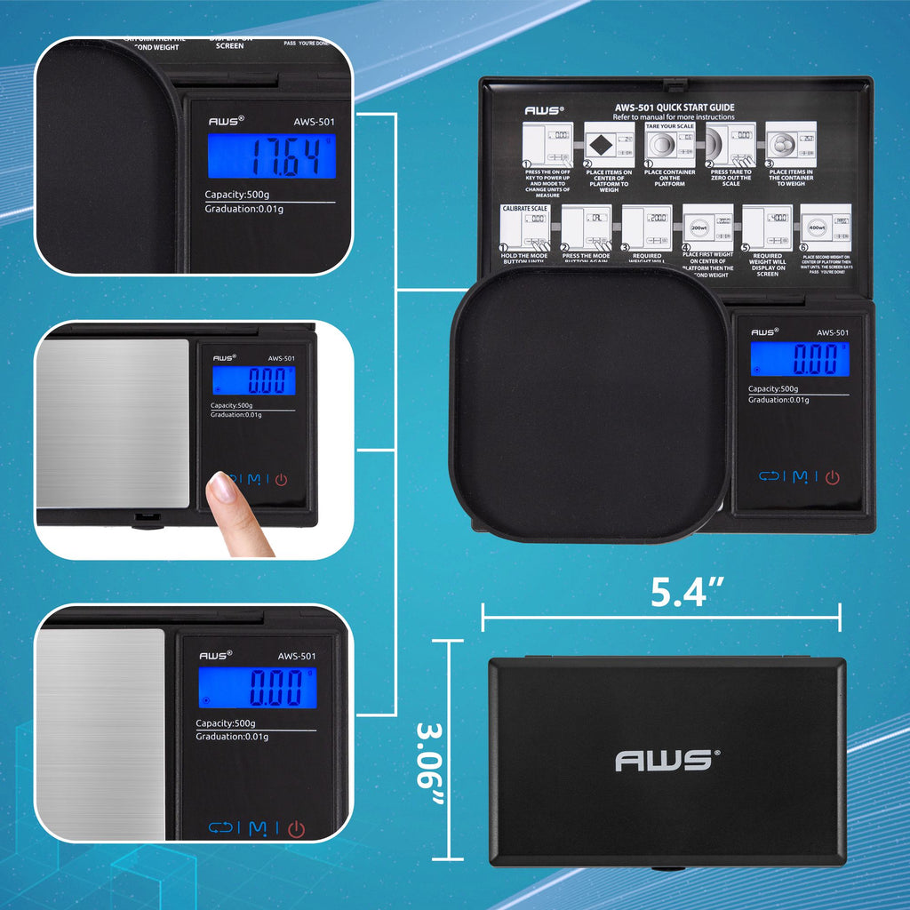AWS-501 Multifunctional Digital Pocket Scale