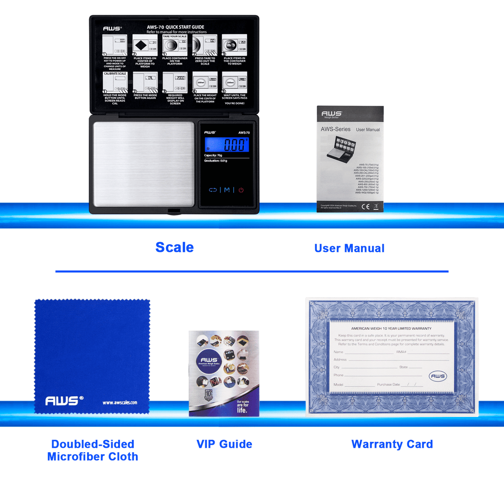 Portable Pocket Scale with Backlit LCD Display