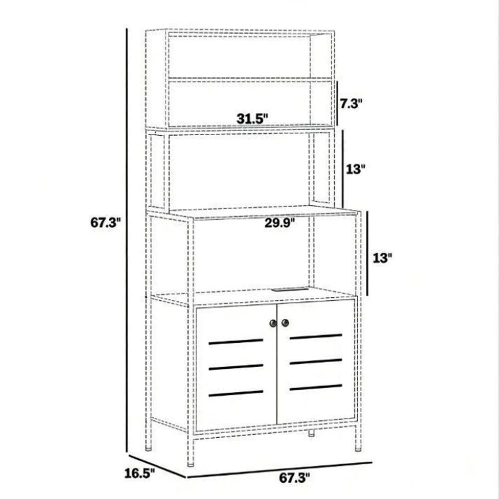 Baker rack, storage cabinet, cupboard, cutlery cabinet, black