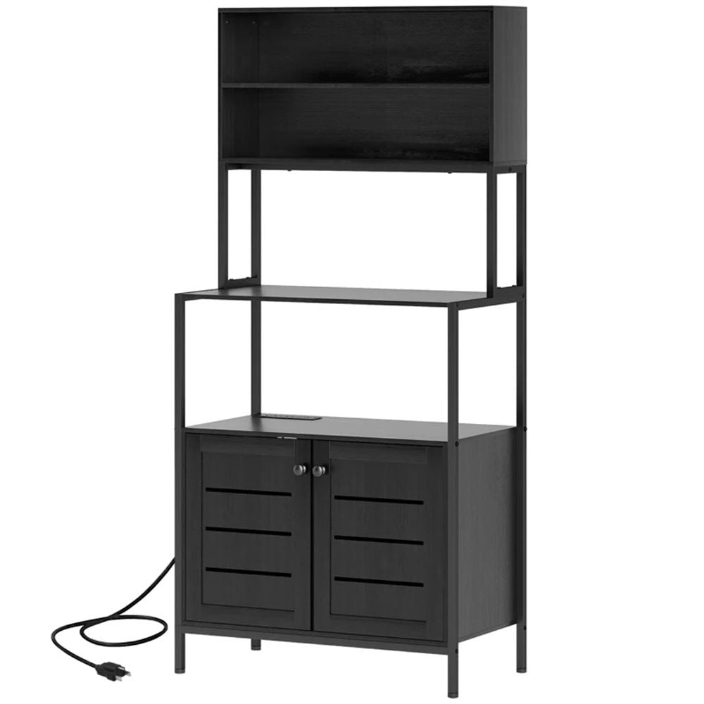 Baker rack, storage cabinet, cupboard, cutlery cabinet, black
